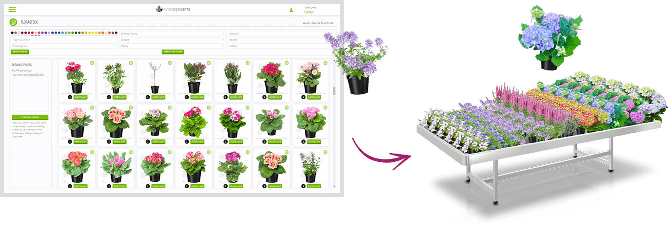 Floraconcepts schappenvisualisatie